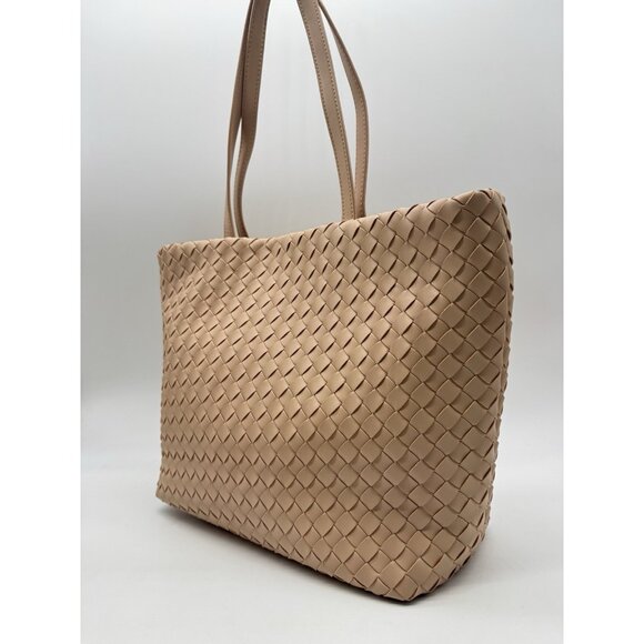 Macy's On 34th woven faux-leather extra large tote bag - Chai Pink - Picture 3 of 7